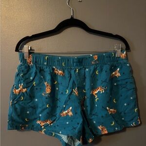 Jockey Teal Tiger Print Women's Shorts